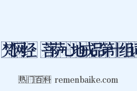 梵网经·菩萨心地戒品第十组词是什么意思的图片